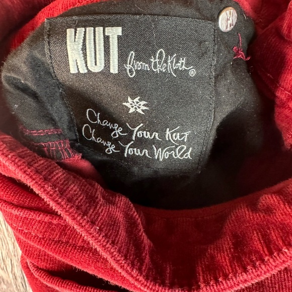 KUT Cranberry Colored Corduroy Pants- 6P - Picture 12 of 16